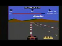une photo d'Ã©cran de Pole Position sur Atari 2600